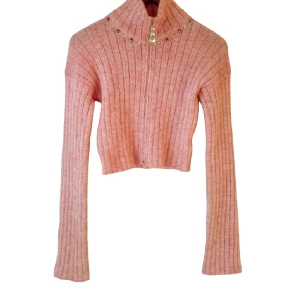 VGC Alessandra Rich Mohair Blend Cropped Cardigan - Picture 6 of 7